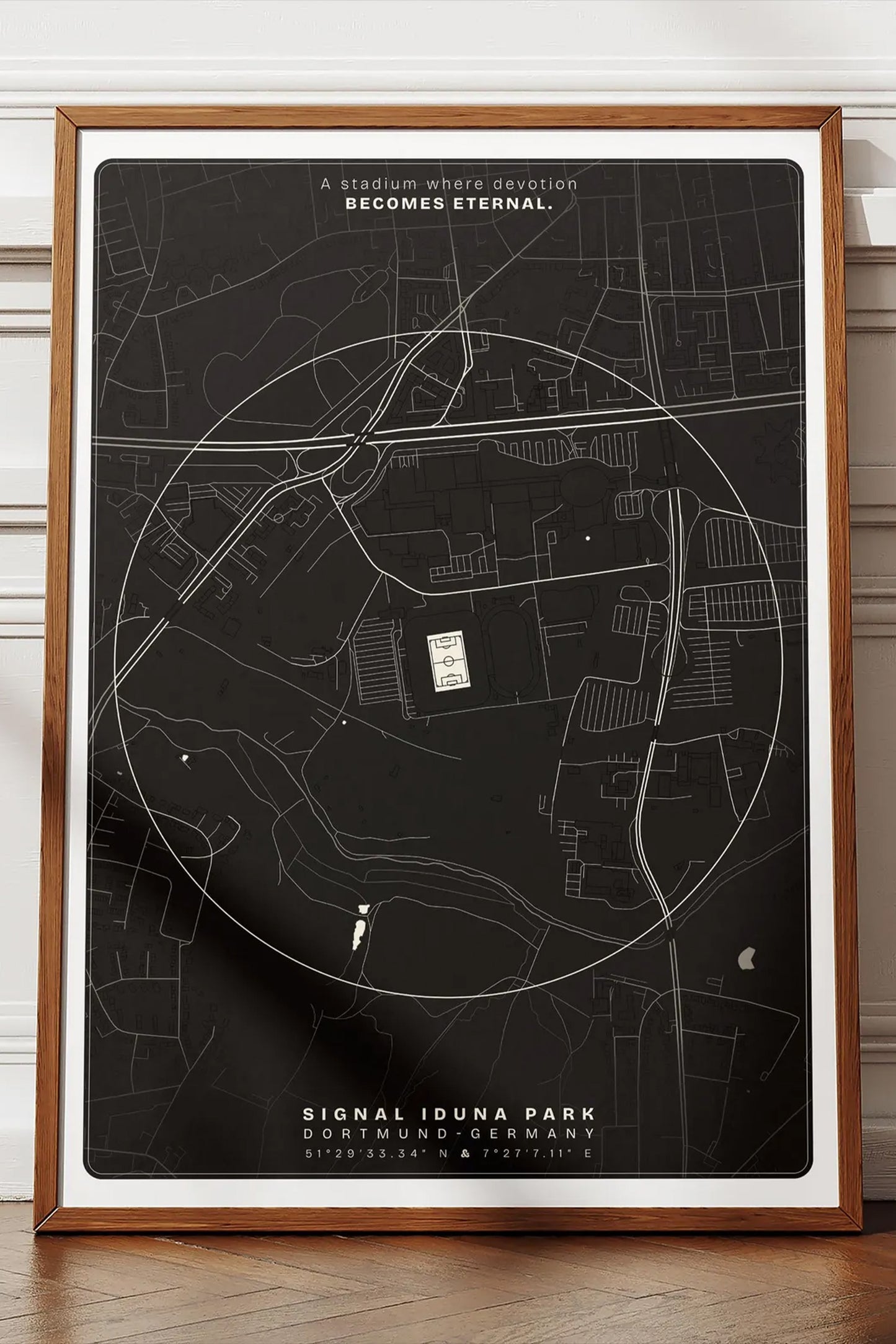 Dortmund – Fußball Stadtplan Poster