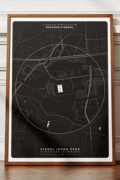 Dortmund – Fußball Stadtplan Poster