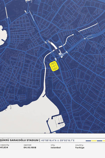 İstanbul – Fußball Stadtplan Poster