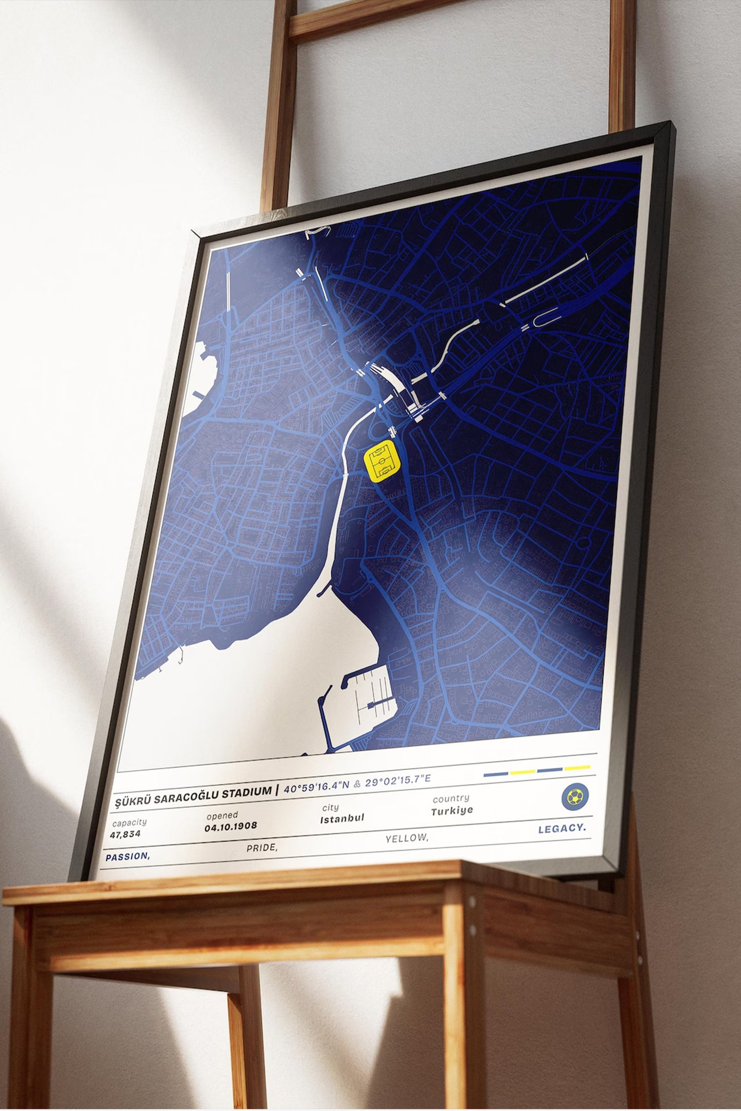 İstanbul – Fußball Stadtplan Poster
