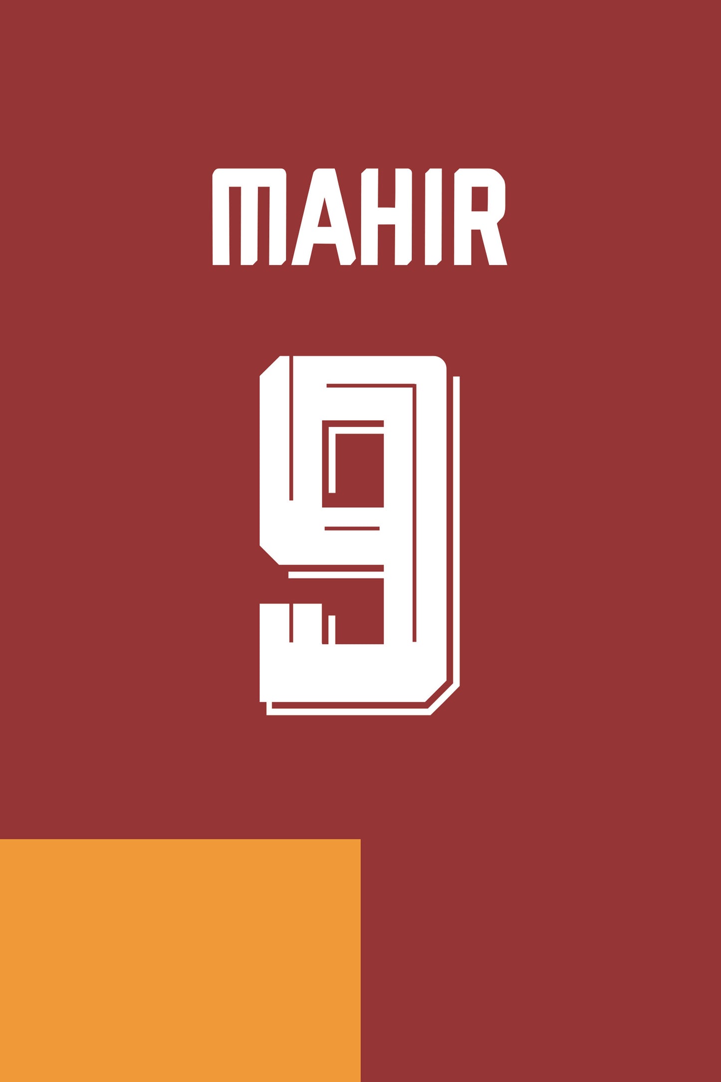 Gelb & Rot – Personalisiertes Trikot Poster